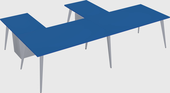 Modern l-shaped office desk