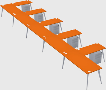 Modern l-shaped office desk