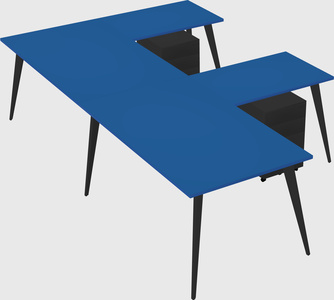 Modern l-shaped office desk