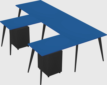 Modern l-shaped office desk