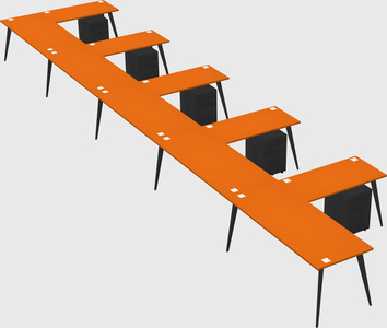 Modern l-shaped office desk