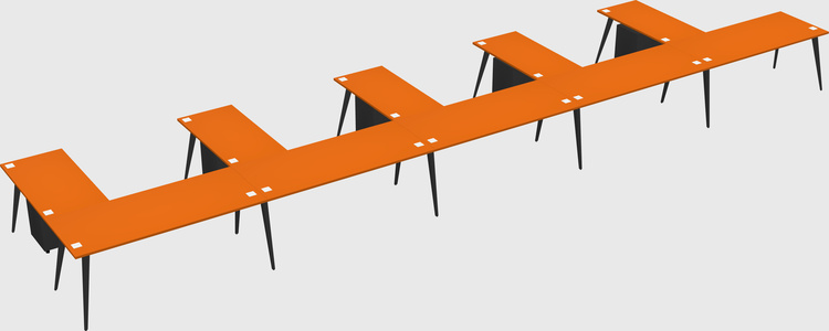 Modern l-shaped office desk