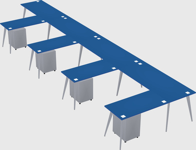 Modern l-shaped office desk
