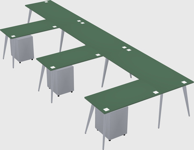 Modern l-shaped office desk
