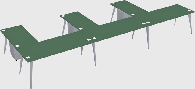 Modern l-shaped office desk