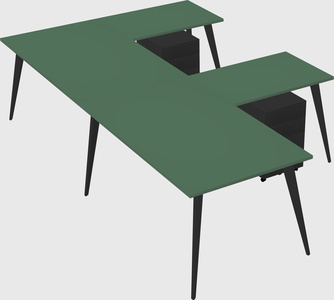 Modern l-shaped office desk