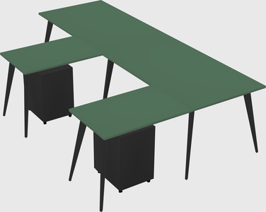 Modern l-shaped office desk