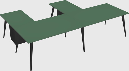 Modern l-shaped office desk