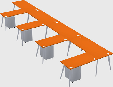 Modern l-shaped office desk