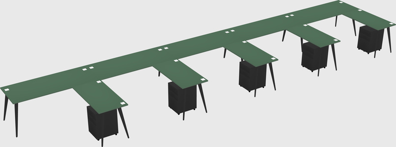 Modern L-shaped Office Desk