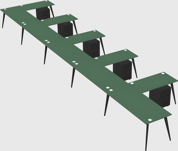 Modern l-shaped office desk