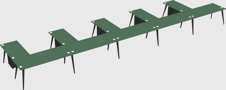 Modern l-shaped office desk