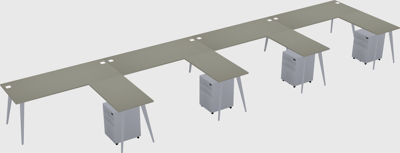 Modern L-shaped Office Desk