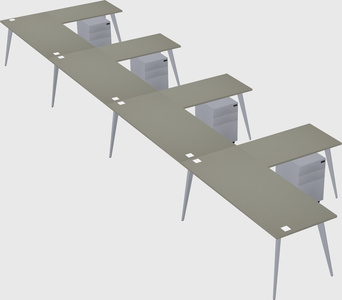 Modern l-shaped office desk