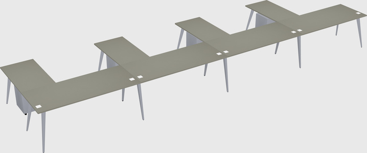 Modern l-shaped office desk