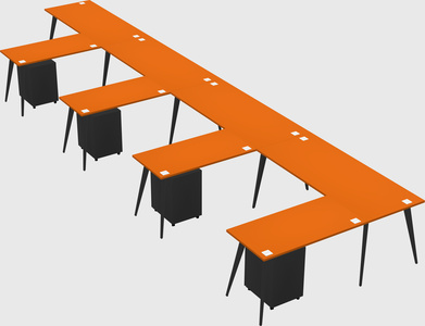 Modern l-shaped office desk