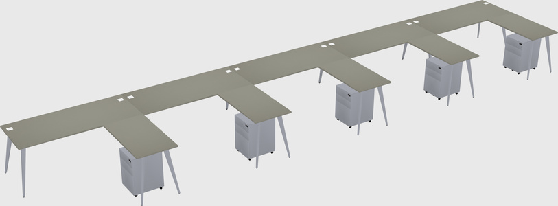 Modern L-shaped Office Desk