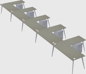 Modern l-shaped office desk