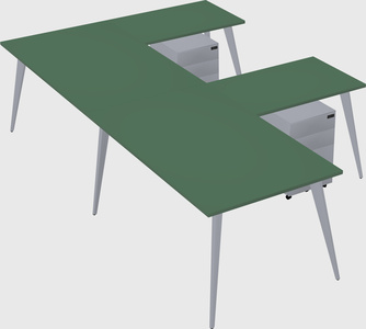 Modern l-shaped office desk