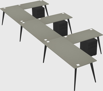 Modern l-shaped office desk