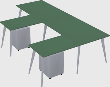 Modern l-shaped office desk