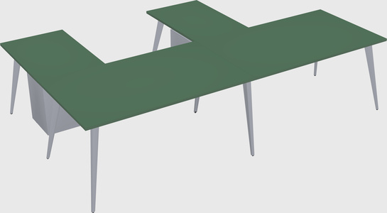 Modern l-shaped office desk