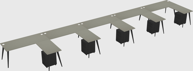 Modern L-shaped Office Desk