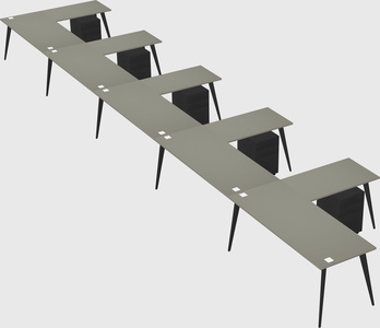 Modern l-shaped office desk