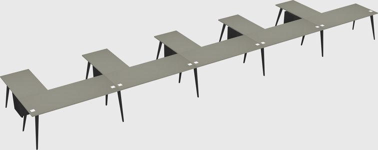 Modern l-shaped office desk
