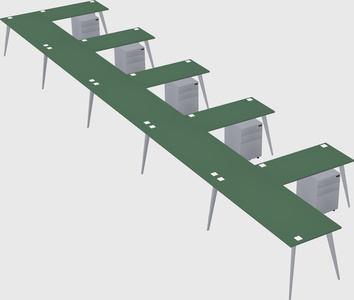 Modern l-shaped office desk
