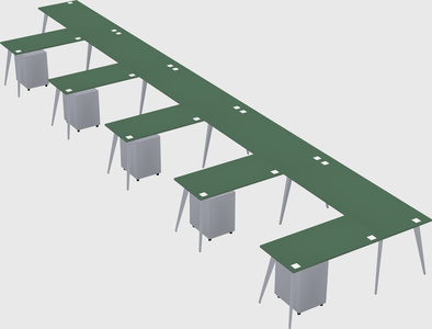 Modern l-shaped office desk