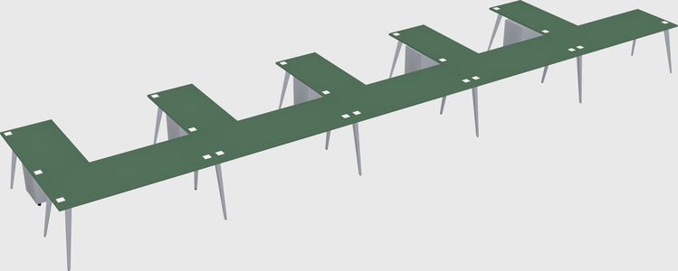 Modern l-shaped office desk
