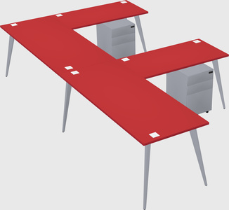 Modern l-shaped office desk