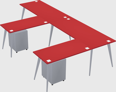 Modern l-shaped office desk
