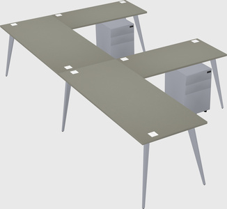 Modern l-shaped office desk