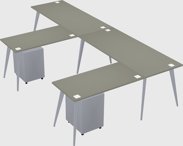Modern l-shaped office desk