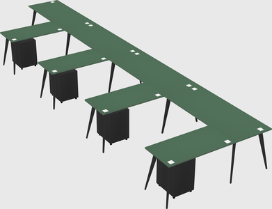 Modern l-shaped office desk