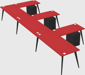 Modern l-shaped office desk