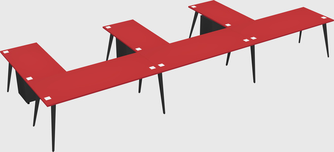Modern l-shaped office desk