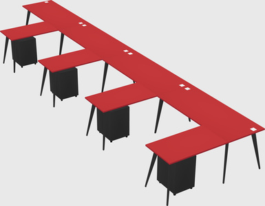 Modern l-shaped office desk