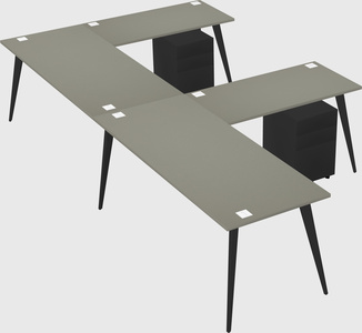 Modern l-shaped office desk