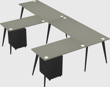 Modern l-shaped office desk
