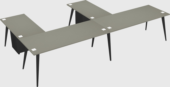 Modern l-shaped office desk