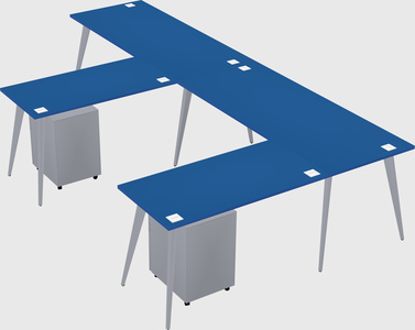 Modern l-shaped office desk