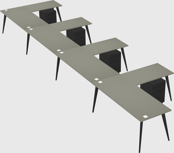 Modern l-shaped office desk