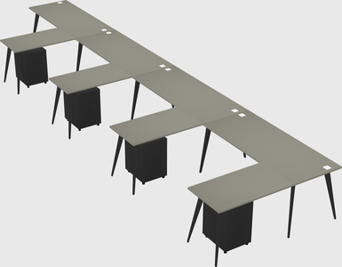 Modern l-shaped office desk