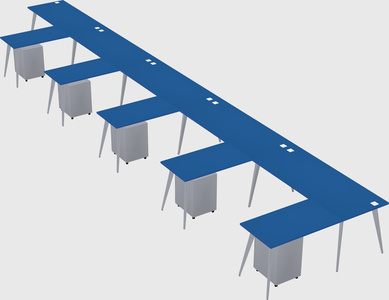 Modern l-shaped office desk