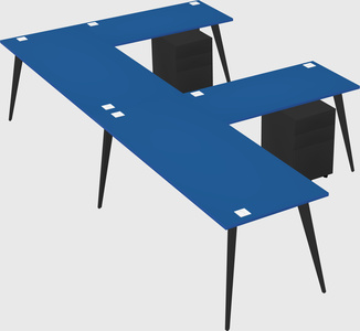Modern l-shaped office desk