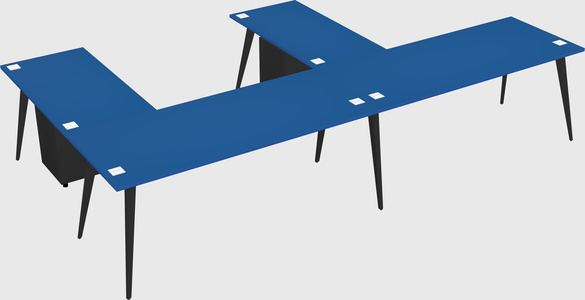 Modern l-shaped office desk
