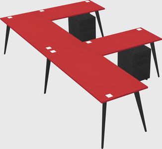 Modern l-shaped office desk
